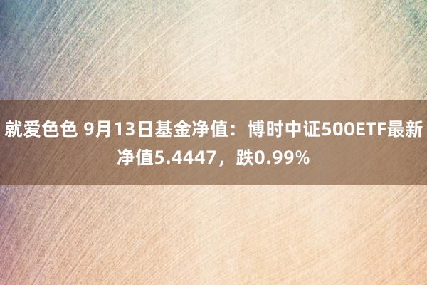 就爱色色 9月13日基金净值：博时中证500ETF最新净值5.4447，跌0.99%