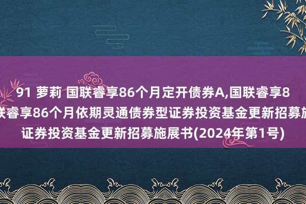91 萝莉 国联睿享86个月定开债券A，国联睿享86个月定开债券C: 国联睿享86个月依期灵通债券型证券投资基金更新招募施展书(2024年第1号)