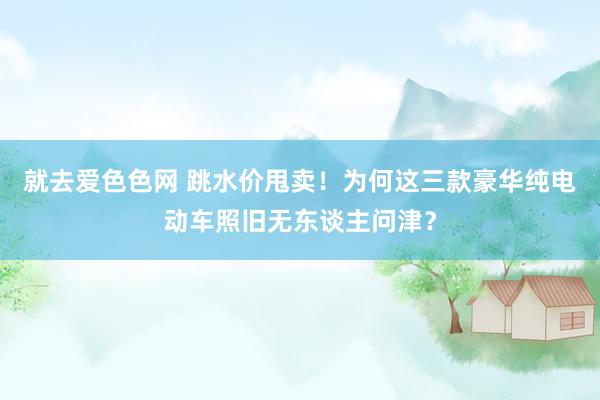 就去爱色色网 跳水价甩卖！为何这三款豪华纯电动车照旧无东谈主问津？