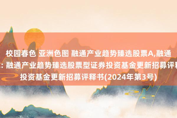 校园春色 亚洲色图 融通产业趋势臻选股票A,融通产业趋势臻选股票C: 融通产业趋势臻选股票型证券投资基金更新招募评释书(2024年第3号)