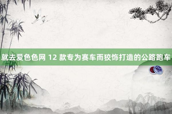 就去爱色色网 12 款专为赛车而狡饰打造的公路跑车