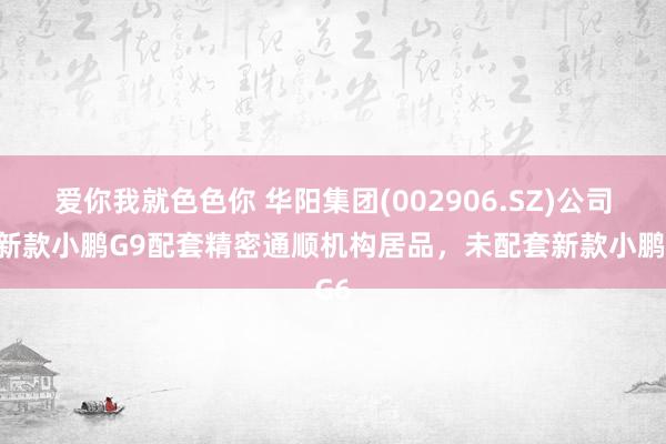 爱你我就色色你 华阳集团(002906.SZ)公司为新款小鹏G9配套精密通顺机构居品，未配套新款小鹏G6