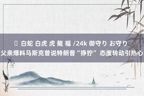 ✨白蛇 白虎 虎 龍 福 /24k 御守り お守り 父亲爆料马斯克曾说特朗普“狰狞” 态度转动引热心