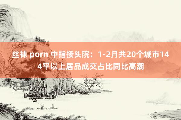 丝袜 porn 中指接头院：1-2月共20个城市144平以上居品成交占比同比高潮