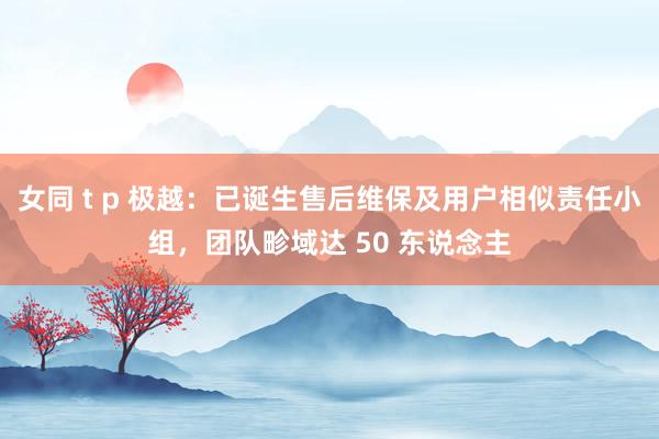 女同 t p 极越：已诞生售后维保及用户相似责任小组，团队畛域达 50 东说念主