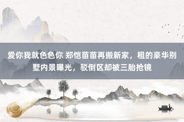 爱你我就色色你 郑恺苗苗再搬新家，租的豪华别墅内景曝光，驳倒区却被三胎抢镜
