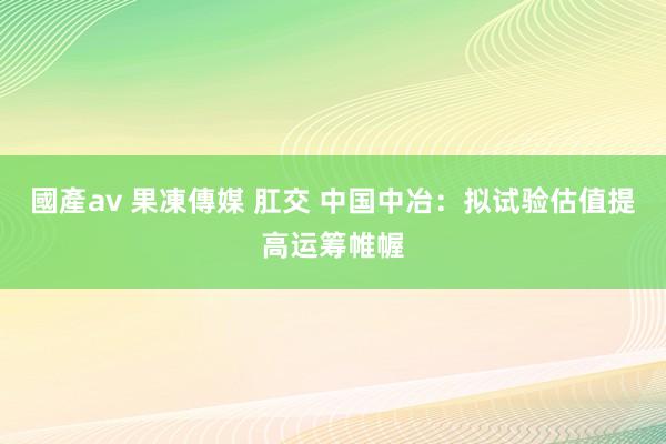 國產av 果凍傳媒 肛交 中国中冶：拟试验估值提高运筹帷幄