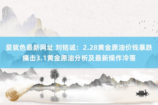 爱就色最新网址 刘铭诚：2.28黄金原油价钱暴跌痛击3.1黄金原油分析及最新操作冷落