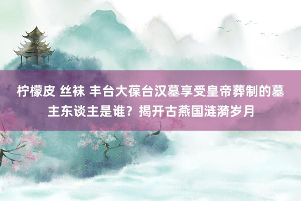 柠檬皮 丝袜 丰台大葆台汉墓享受皇帝葬制的墓主东谈主是谁？揭开古燕国涟漪岁月