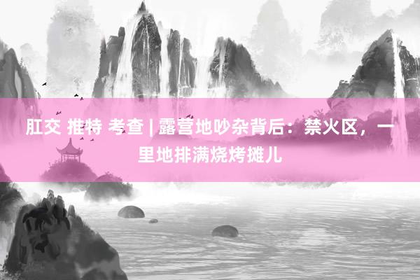 肛交 推特 考查 | 露营地吵杂背后：禁火区，一里地排满烧烤摊儿