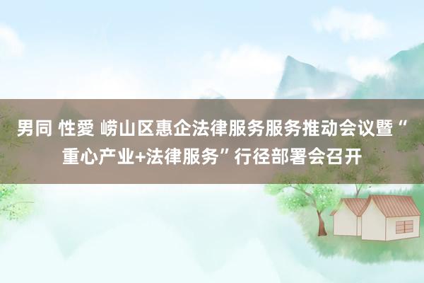 男同 性愛 崂山区惠企法律服务服务推动会议暨“重心产业+法律服务”行径部署会召开