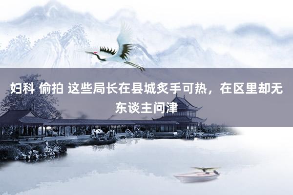 妇科 偷拍 这些局长在县城炙手可热，在区里却无东谈主问津