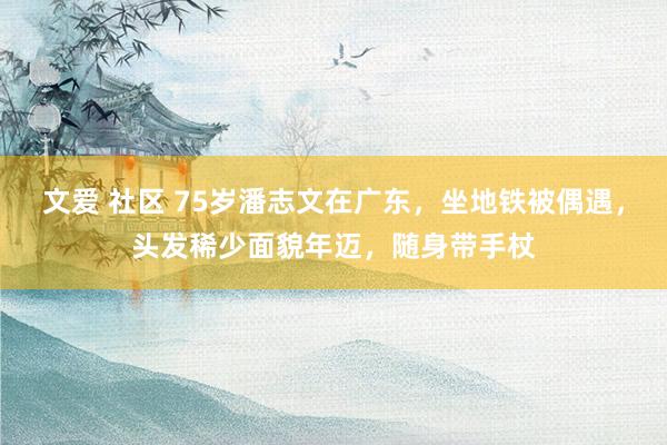 文爱 社区 75岁潘志文在广东，坐地铁被偶遇，头发稀少面貌年迈，随身带手杖