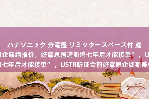 パナソニック 分電盤 リミッタースペース付 露出・半埋込両用形 “日企断绝报价，好意思国造船坞七年后才能接单” ，USTR听证会前好意思企如斯陈情